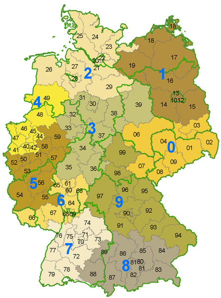PLZ-Karte Deutschland